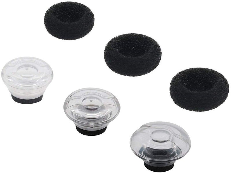 ALXCD Gel Eartips for Voyager Legend Headset, S/M/L 3 Pcs Soft Gel Ear Tips & 3 Pcs Foam Cover Tips, Fit for Headset Voyager Legend (Clear-SML) - Image 1